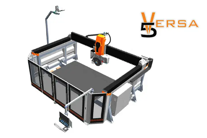 Graphic showing camera placement for Veinmatching on Versa 5 machine